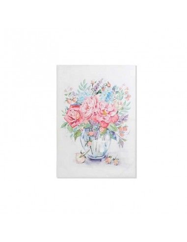 CUADRO FLOR ROSA- BLANCO-ROJO 100x70