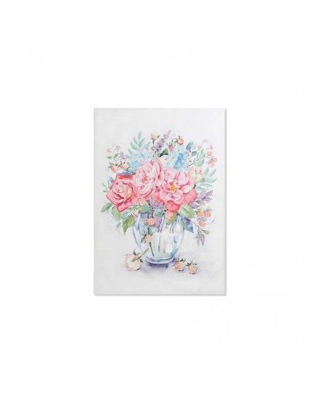 CUADRO FLOR ROSA- BLANCO-ROJO 100x70