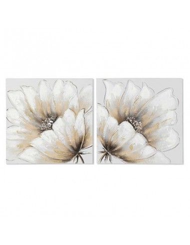 CUADRO FLOR SET DE DOS 40x40