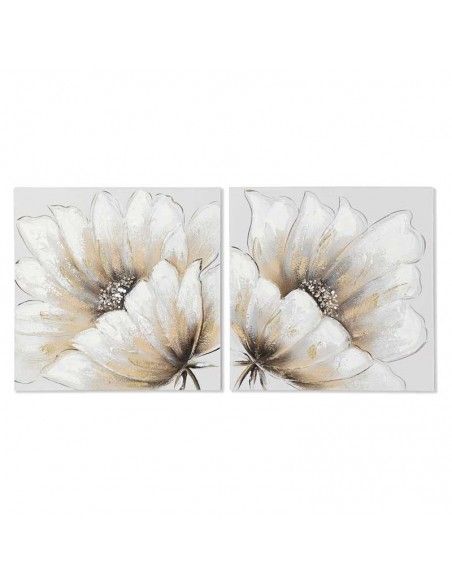 CUADRO FLOR SET DE DOS 40x40