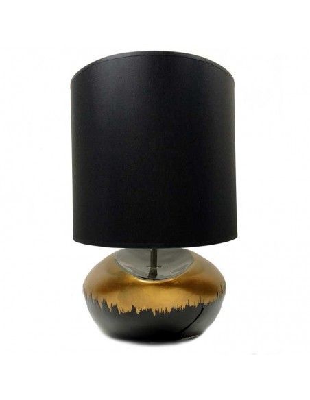 LAMPARA DE SOBREMESA NEGRA-ORO