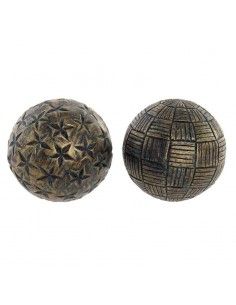 BOLA DECORACION ORO ENVEJECIDO 10cm
