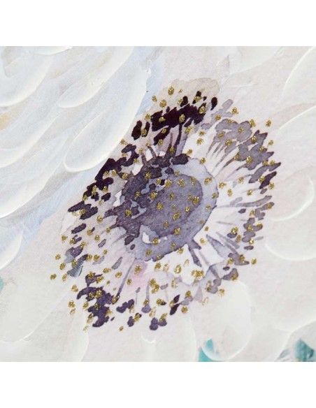 SET DE DOS CUADROS CON FLORES BLANCAS 100x100