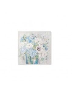 SET DE DOS CUADROS CON FLORES BLANCAS 100x100 2