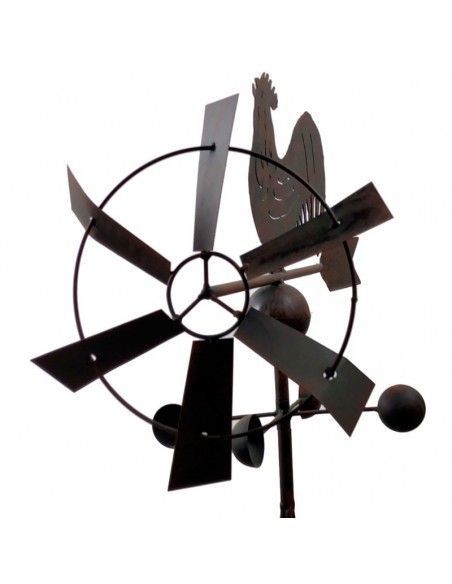 VELETA FIGURA GALLO METAL FORJA 160X51X30