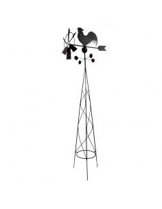 VELETA FIGURA GALLO METAL FORJA 160X51X30