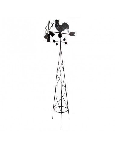 VELETA FIGURA GALLO METAL FORJA 160X51X30