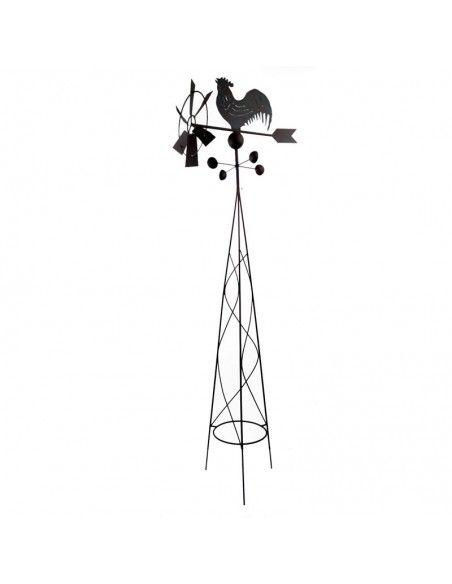 VELETA FIGURA GALLO METAL FORJA 160X51X30