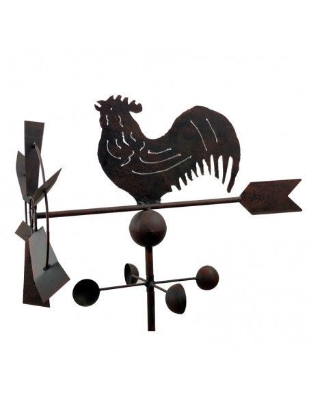 VELETA FIGURA GALLO METAL FORJA 160X51X30