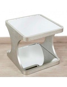 MESA PLATA ESPEJO 50x50