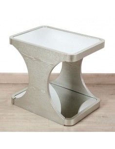MESA PLATA ESPEJO 50x50