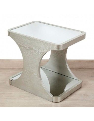 MESA PLATA ESPEJO 50x50