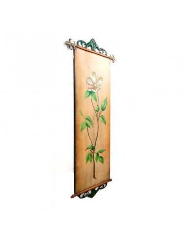 CUADRO EN FORJA DE FLORES 112X42