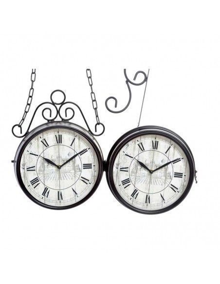 RELOJ DE PARED DOBLE CARA 35x45