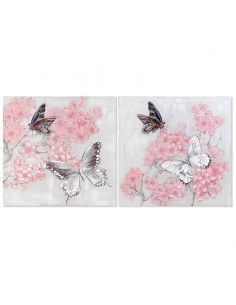 CUADRO MARIPOSA SET DE DOS 80x80