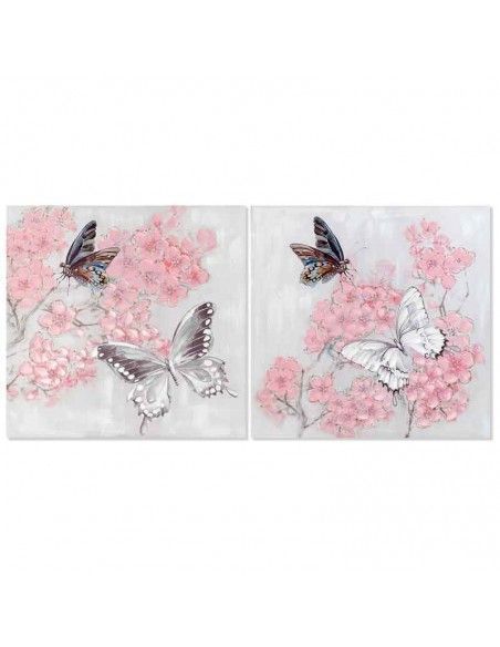 CUADRO MARIPOSA SET DE DOS 80x80