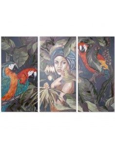 SET TRES CUADROS LORO PAPAGAYO 190x270