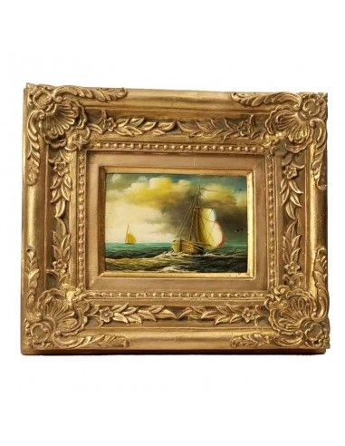 PAREJA DE CUADROS CLASICOS BARCO  o BODEGON 29 X 34