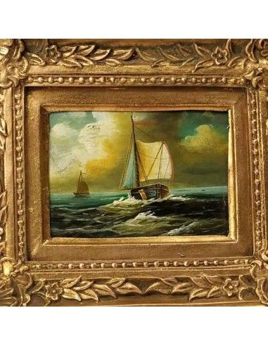 PAREJA DE CUADROS CLASICOS BARCO  o BODEGON 29 X 34