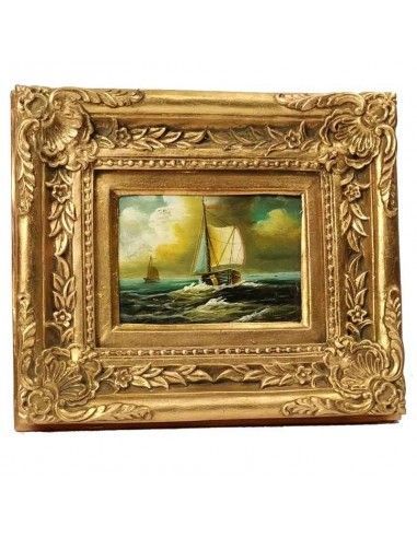 PAREJA DE CUADROS CLASICOS BARCO  o BODEGON 29 X 34