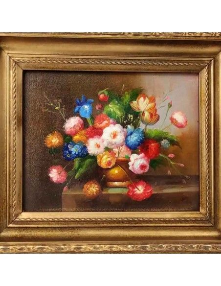 CUADRO BODEGON FLORES 34x39