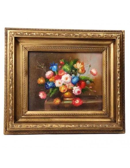 CUADRO BODEGON FLORES 34x39