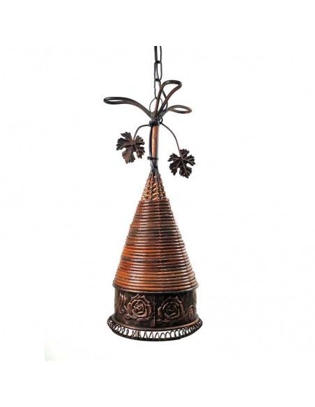 COLGANTE DE TECHO METAL COBRE ENVEJECIDO