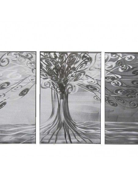 CUADRO ALUMINIO MODERNO CINCO PIEZAS ARBOL 143x61