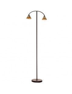 LAMPARA DE PIE FORJA CON TIFFANY 160x45