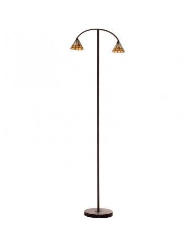 LAMPARA DE PIE FORJA CON TIFFANY 160x45
