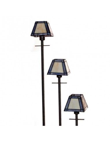 LAMPARA DE PIE FORJA TIFFANY AZUL 173x30
