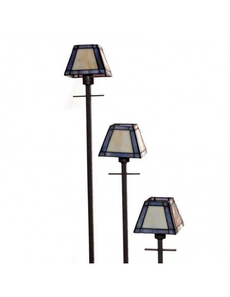 LAMPARA DE PIE FORJA TIFFANY AZUL 173x30