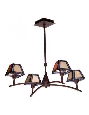 LAMPARA DE TECHO TIFFANY AMBAR