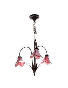LAMPARA DE TECHO DE TRES TIFFANY ROSA GOLD BLACK
