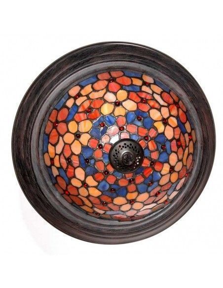 PLAFON DE TECHO TIFFANY FLOR 32cm