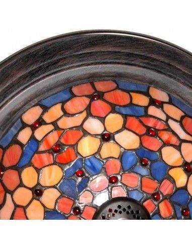 PLAFON DE TECHO TIFFANY FLOR 32cm