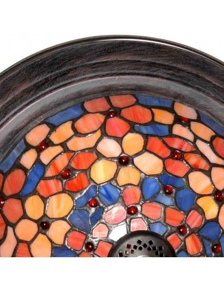 PLAFON DE TECHO TIFFANY FLOR 32cm