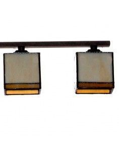 LAMPARA DE TECHO TIFFANY CUADRADO SEIS LUCES 2
