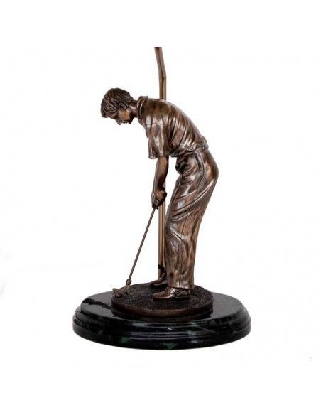 LAMPARA DE SOBREMESA CON FIGURA JUGADOR GOLF 65 CM