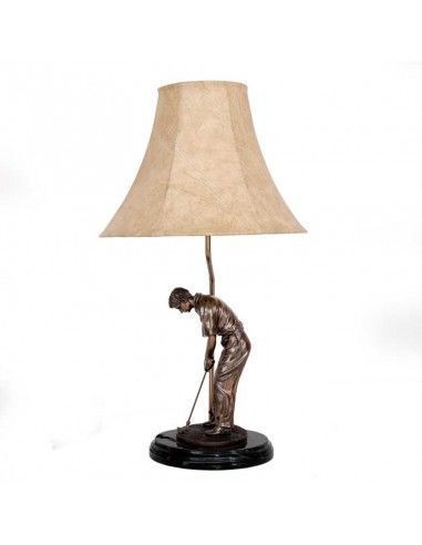 LAMPARA DE SOBREMESA CON FIGURA JUGADOR GOLF 65 CM