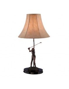 LAMPARA DE SOBREMESA CON FIGURA JUGADORA GOLF 65 CM