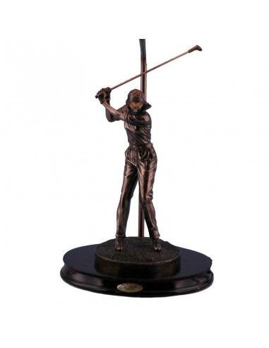 LAMPARA DE SOBREMESA CON FIGURA JUGADORA GOLF 65 CM