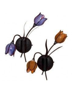 APLIQUE TIFFANY TULIPAN AZUL 40x30