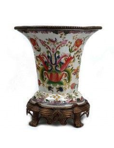 CENTRO DE MESA BRONCE PORCELANA 35x31X28