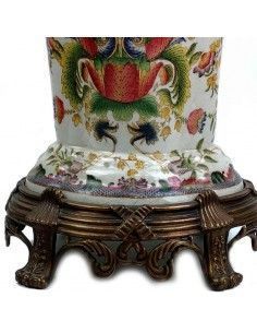 CENTRO DE MESA BRONCE PORCELANA 35x31X28 2
