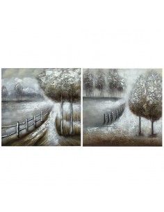 CUADRO ARBOL DE LA VIDA SET DE DOS 80x80
