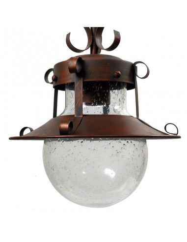 COLGANTE DE TECHO METAL COBRE ENVEJECIDO