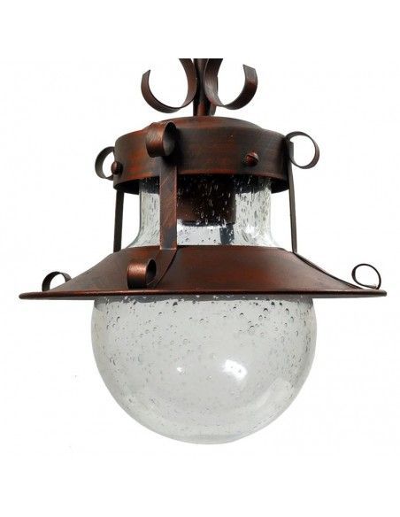 COLGANTE DE TECHO METAL COBRE ENVEJECIDO