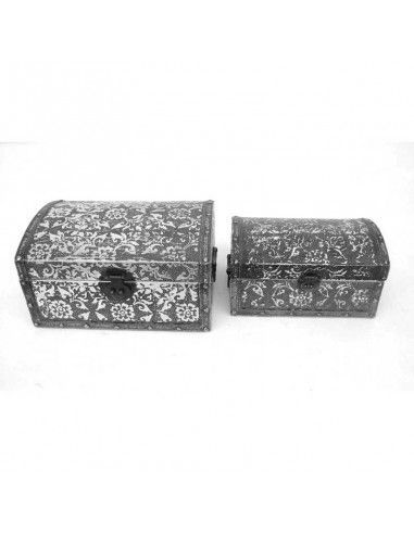 SET DE DOS CAJAS DORADAS 17x34