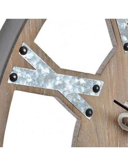 RELOJ DE PARED MADERA Y METAL 60cm